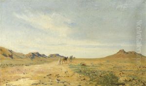 A Traveller In The Desert Of Chellala, Algeria by August Le Gras