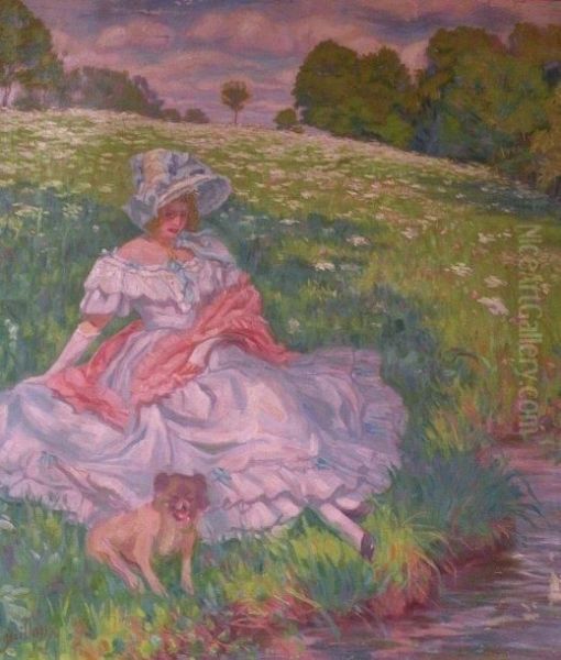 Jeune Femme Au Chapeau Blanc - view 1