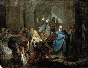 Tobit Burying The Dead In Defiance Of The Orders Ofsennacherib by Louis Joseph Le Lorrain