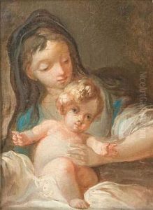 Vierge A L'enfant by Louis Joseph Le Lorrain