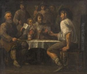 Les Joueurs De Cartes by Le Maitre Des Corteges
