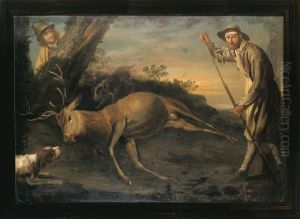 La Chasse Au Cerf by Le Maitre Des Corteges