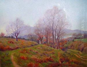 Paysage D'ete En Bord De Seine by Georges Le Meilleur