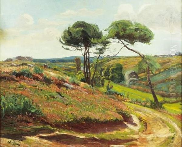 Georges Lemeilleur (1861-1945) : Hauts Plateaux Normands, Environ Des Petites Dalles, 1903. - view 1