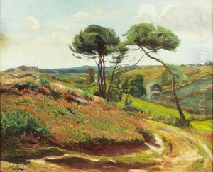 Georges Lemeilleur (1861-1945) : Hauts Plateaux Normands, Environ Des Petites Dalles, 1903. by Georges Le Meilleur