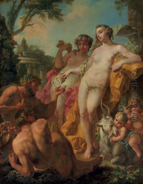 Bacchic Figures In A Classical Landscape - view 1