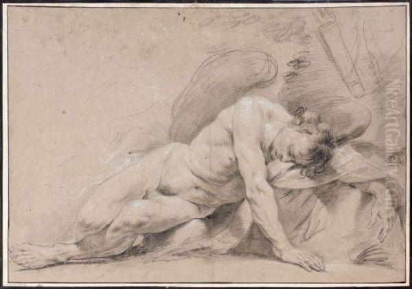 Academie D'homme Aile Allonge Ou L'amour Endormi - view 1