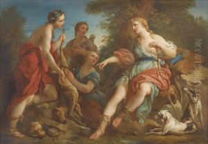 Diane Revenant De La Chasse Ou Le Soir by Francois Lemoine (see Lemoyne)