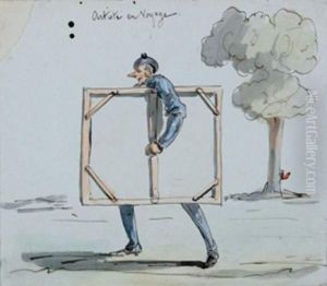 L'artiste En Voyage (autoportrait) by Septime Emeric M. Le Pippre