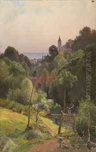 Vallon Conduisant A La Mer by Leon Le Royer