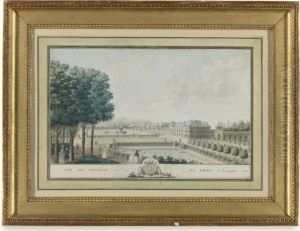 A View Of The Chteau De Biere, Bourgogne by Pierre Le Sage
