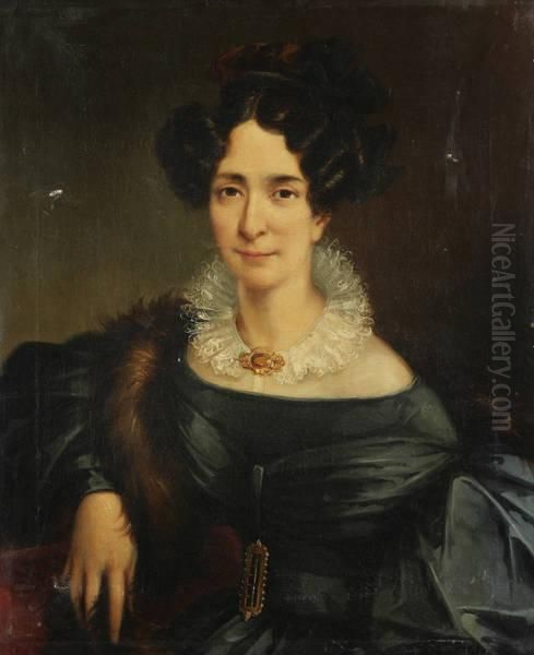Portret Van Een Dame Met Kanten Kraag - view 1