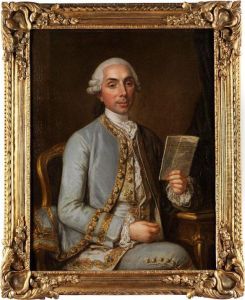 Bildnis Eines Herrn Mit Kurzerlockenperucke by Pierre Le Sueure