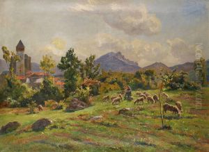 Vue De Saint-bertrand-de-comminges by Ernest Le Vilain