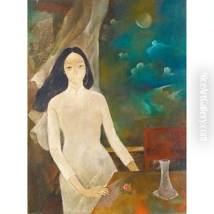 Femme A La Rose by Le Vinh Ngoc