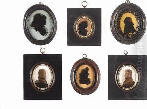 A Silhouette Of William Browne (1775-1842), Profile To The Right, Wearing Coatee With Epaulette And Buttons Stamped Staf, Frilled Chemise And Black Stock, His Hair Worn En Queue.