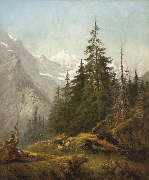 The Wetterhorn From Above Rosenlani - view 1