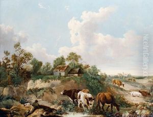 Cattle And Herdsman At Rest