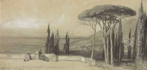 Tivoli, A View From The Villa D'este Looking Across The Campagna by Edward Lear