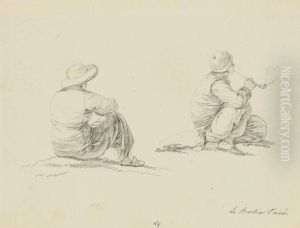 Deux Hommes by Jean Jacques Francois Le Barbier