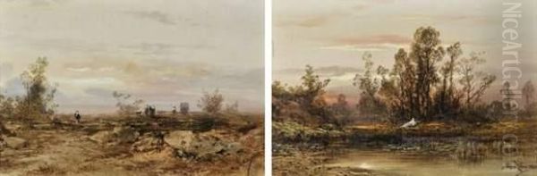 Paire De Paysages Animes - view 1