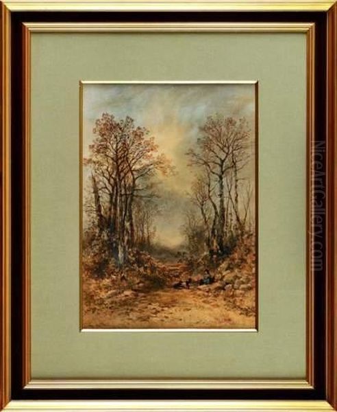 Le Repos Du Chasseur Et Ses Chiens - view 1