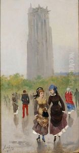 Paris, La Tour Saint Jacques by Leonie Lebas