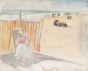 La Plage De Saint Jean De Monts by Henri Lebasque