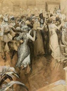 A Fancy Dress Party by Otakar Lebeda