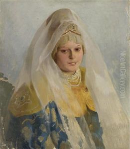 Boyarina by Klavdiy Vasilievich Lebedev