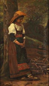 Jeune Boisiere Italienne by Edmond Lebel