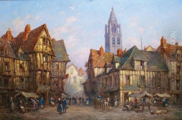 Place Du Marche Animee En Normandie - view 1