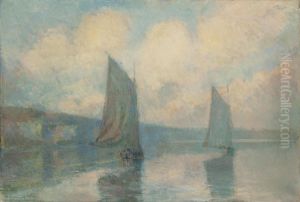 Voiliers Sur La Seine by Albert Lebourg
