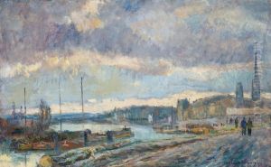 Le Port De Rouen by Albert Lebourg