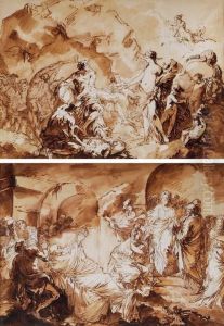 Venus Dans La Forge De Vulcain; Et La Resurrection De Lazare by Elisabeth Vigee-Lebrun