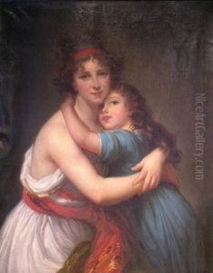 Self-portrait Of The Artist With Her Daughter by Marie Lebrun