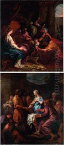 Moise Foulant Aux Pieds La Couronne Du Pharaon by Sebastien Leclerc