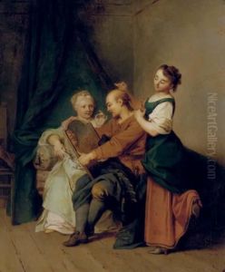 A Man At His Toilette (l'homme Entre Deux Ages) by Sebastien Ii Leclerc