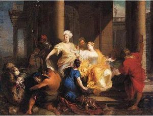 Achilles Discovered Among The Daughters Of Lycomedes by Sebastien Ii Leclerc
