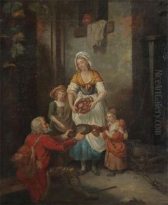 'l'aumone' by Emile Carolus Leclercq
