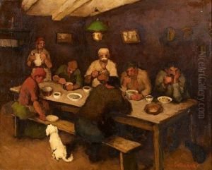 Le Repas Des Moissonneurs by Jean-Baptiste Lucien