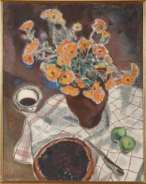 Vase De Fleurs Sur La Table De Gouter - view 1