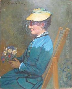 Elegantes Aux Fleurs by Eugene Lecoindre