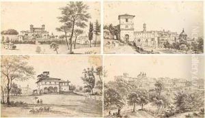 Un Album Contenant Cinquante-neuf Vues D'italie Dont : by Charles Joseph Lecointe