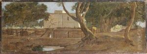 Route De Choubra Au Caire by Jean-Jules-Antoine Lecomte du Nouy