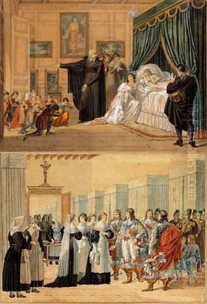 Louise De Marillac Sur Son Lit De Mort Avec Saint Vincent De Paul A Ses Cotes
Louise De Marillac Visitant Un Hopital - view 1