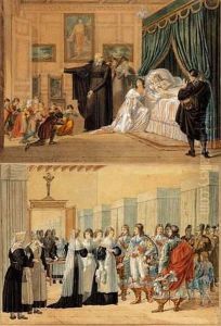 Louise De Marillac Sur Son Lit De Mort Avec Saint Vincent De Paul A Ses Cotes
Louise De Marillac Visitant Un Hopital by Hippolyte Lecomte