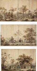 Paysage De Vendange by Hippolyte Lecomte