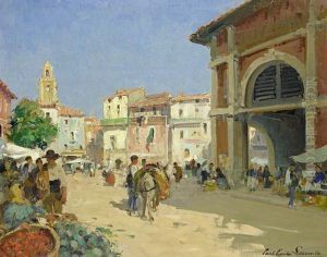 Market Square, Albasete, Spain by Paul Emile Lecomte