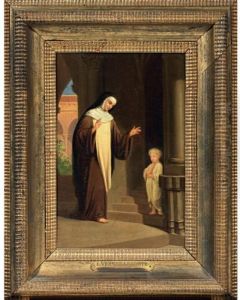 Monaca Con Bambino by Charles Emile Hippolyte Lecomte-Vernet